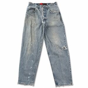 Vintage Levi's Silver Tab Loose Fit Jeans Mens Sz 28x30 Button Fly Destroyed 90s